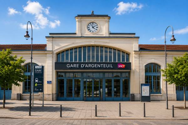 Taxi disponible pour la gare d Argenteuil, jour et nuit.
