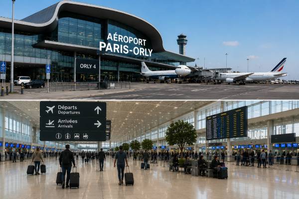 Transfert en taxi vers Orly et Roissy CDG.